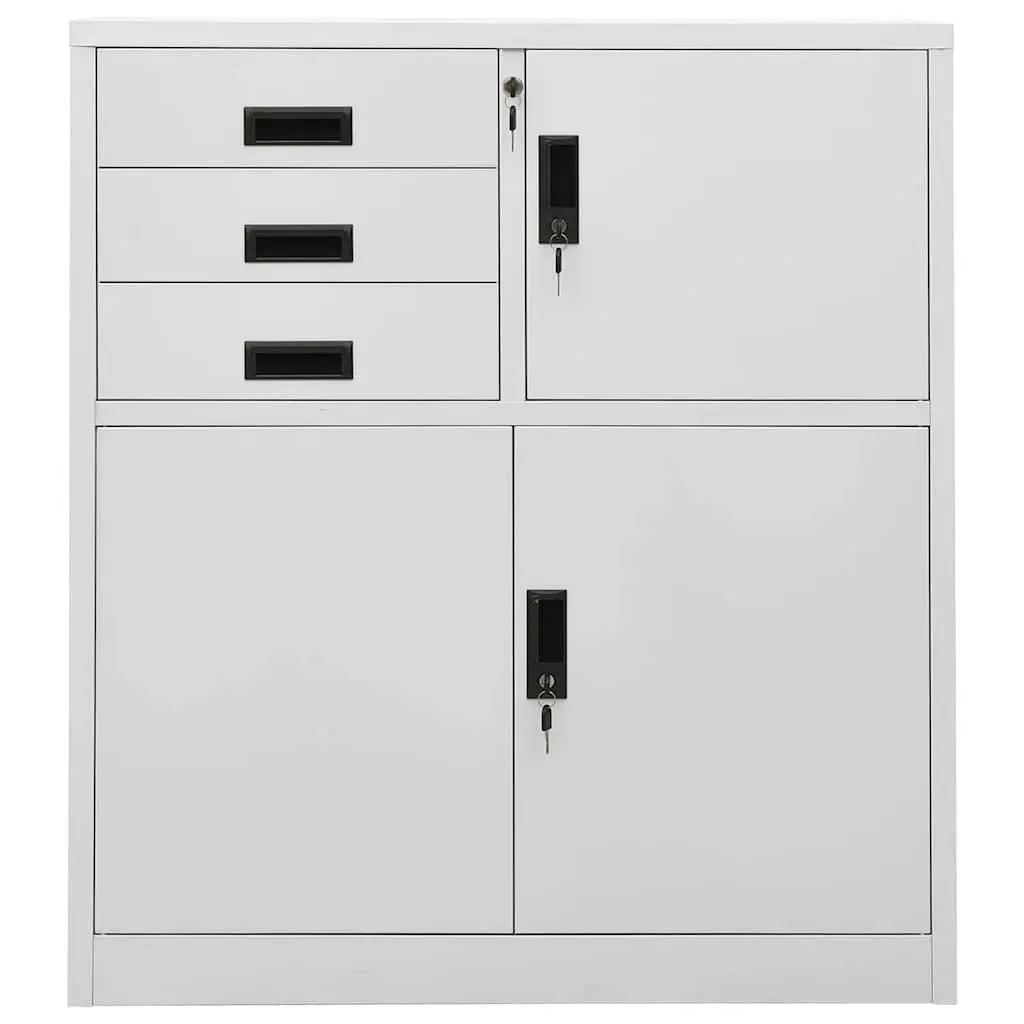 Grey Steel Filing Locker with Adjustable Shelf