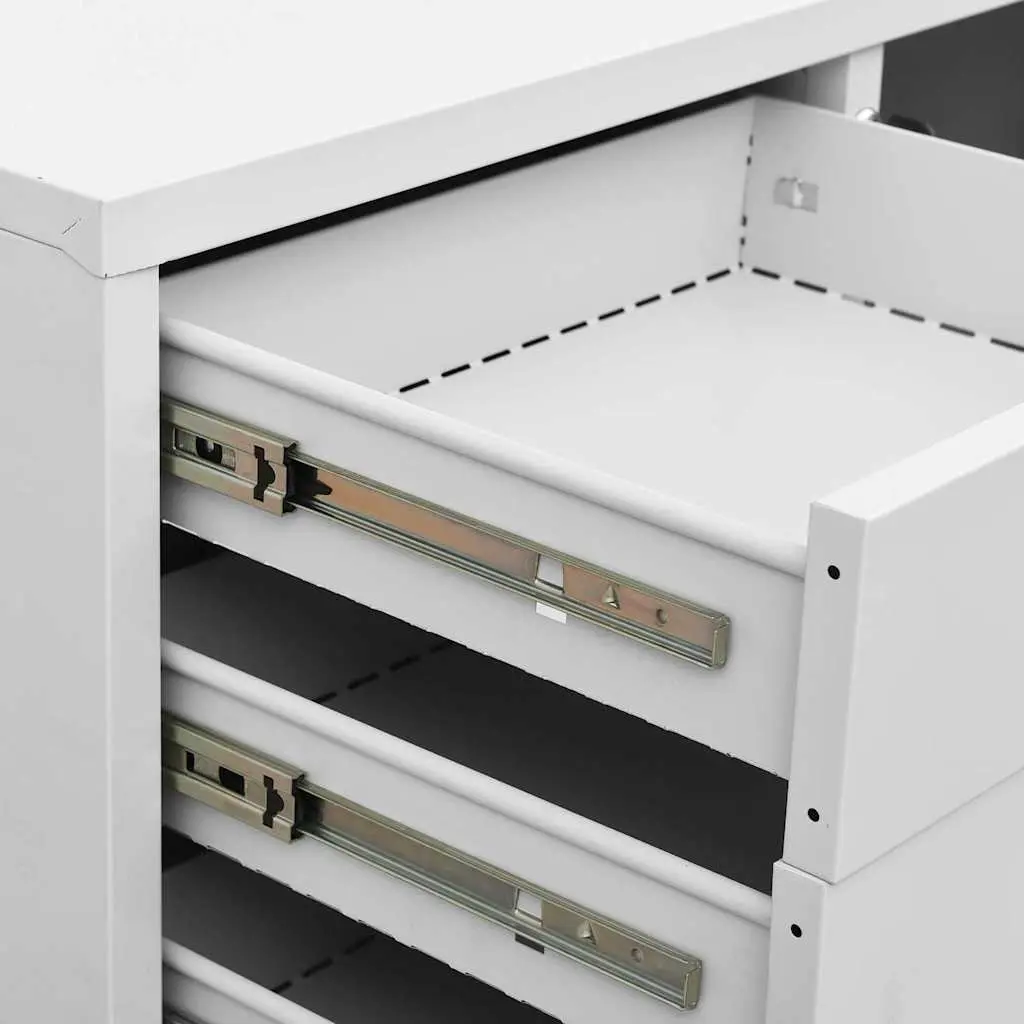 Grey Steel Filing Locker with Adjustable Shelf