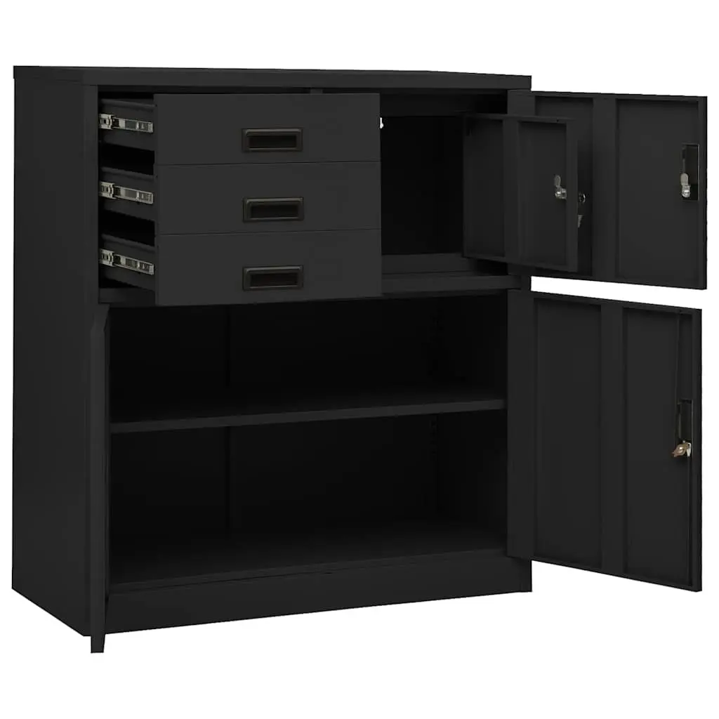Anthracite Steel Office Storage Cabinet
