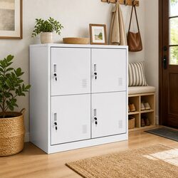 Durable Grey Steel Locker Cabinet for Office and Home