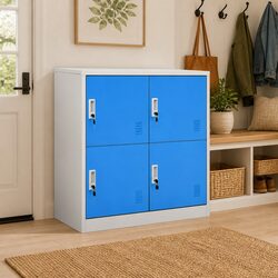 Stylish Grey Blue Locker Cabinet for Secure Storage