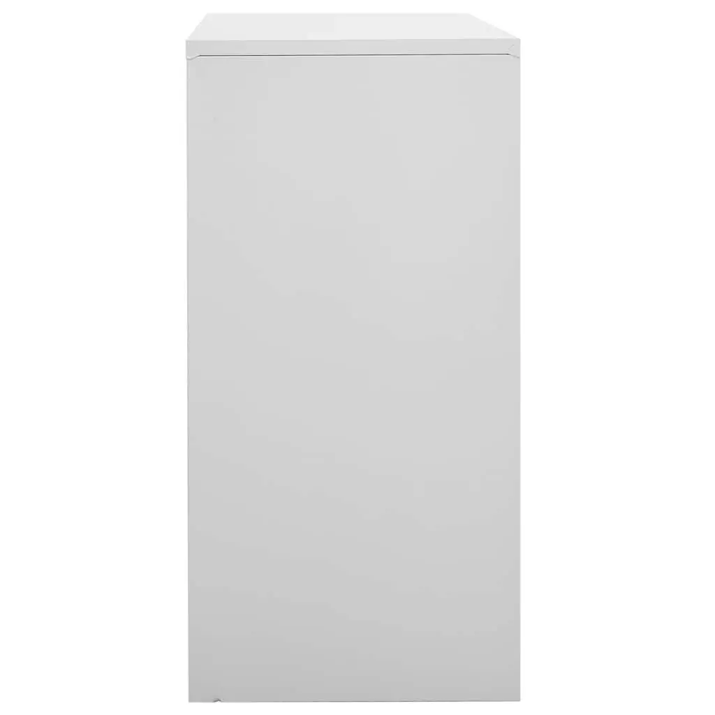 Locker Cabinet Storage Organiser Light Grey Steel Modern Design Office Home