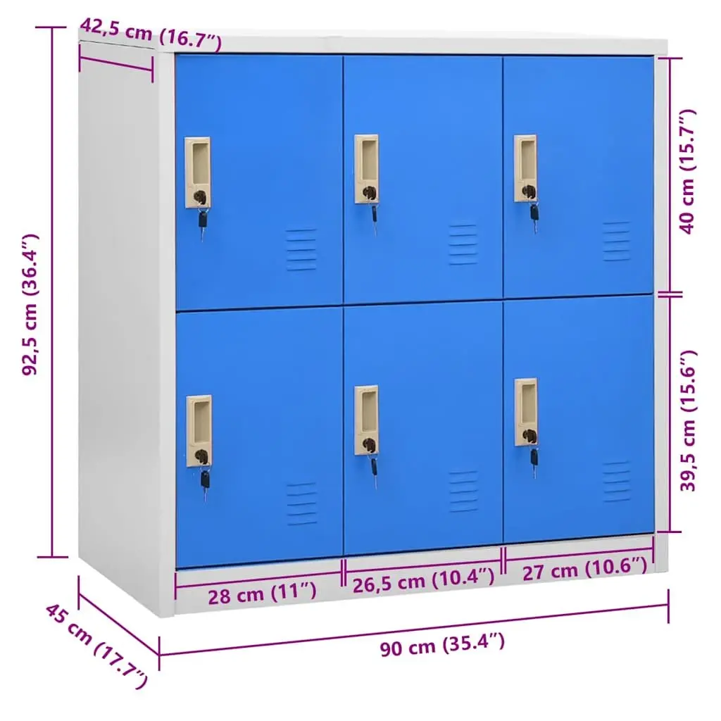 Steel Blue Modern Locker Cabinet for Secure Storage