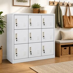 Durable Grey Steel Locker Cabinet for Organizing