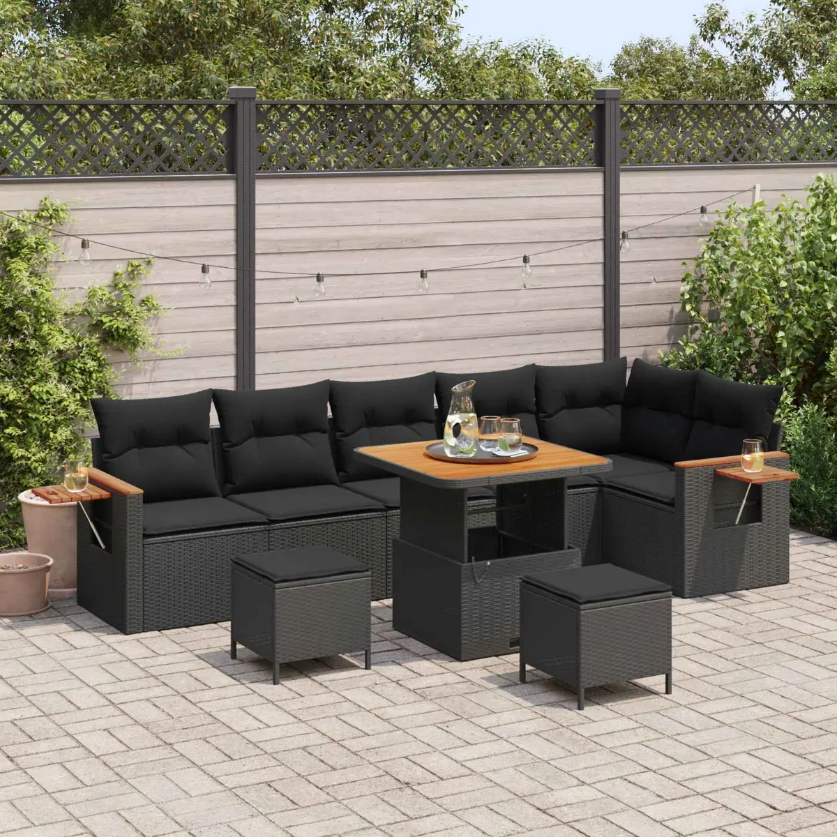 11-Piece Modular Outdoor Garden Sofa Set