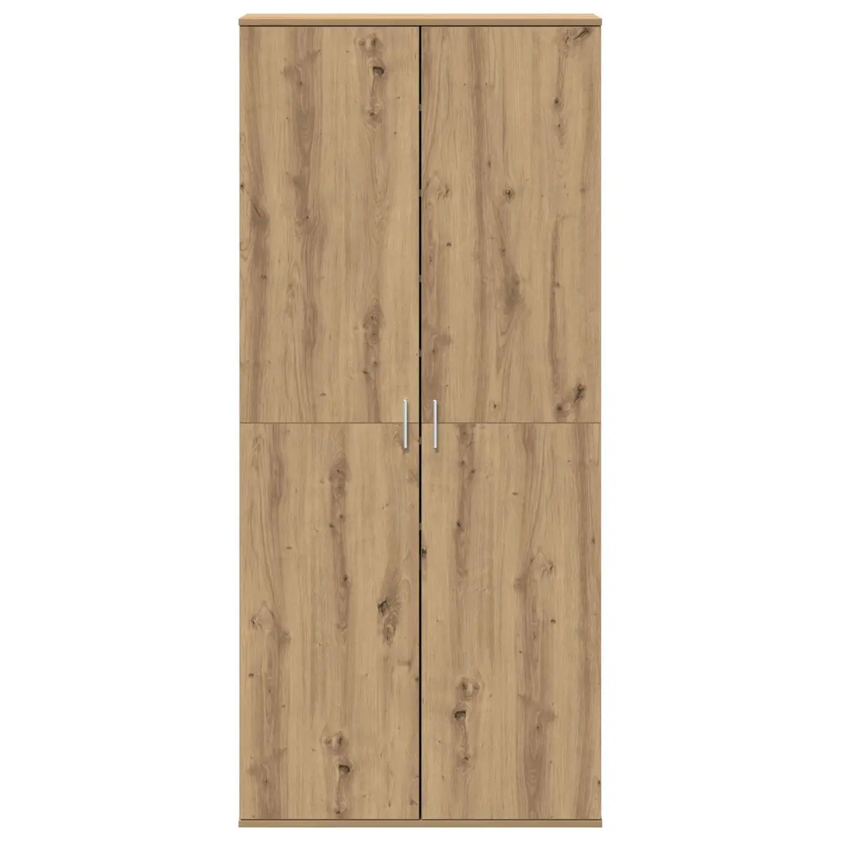 Storage Cabinet Highboard Engineered Wood Beige 80cm x 39cm x 178cm Hinged Doors Multiple Shelves
