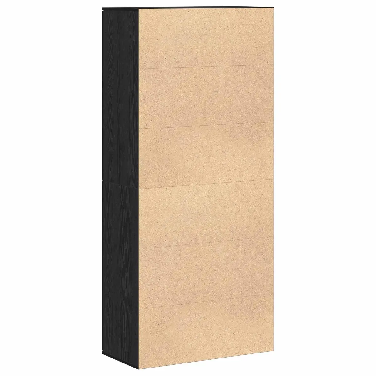 Highboard Storage Cabinet with Black Oak Finish