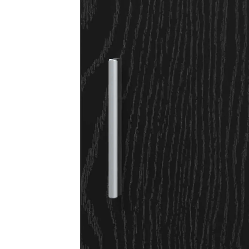 Highboard Engineered Wood 30 W x 42.5 D x 185 H cm Black