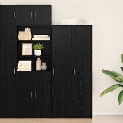 Sturdy Black Oak Highboard for Modern Spaces