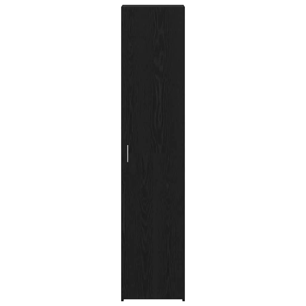 Black Oak Highboard 40 x 42.5 x 185 cm Engineered Wood Storage Cabinet Sideboard