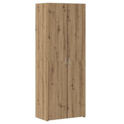 Sturdy Brown Engineered Wood Highboard Storage Cabinet