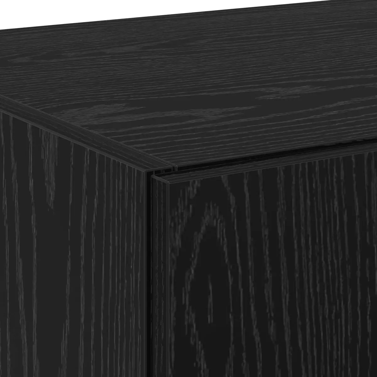Highboard Buffet Cabinet Black Oak Sideboard Dining Room Storage 70x42.5x185cm
