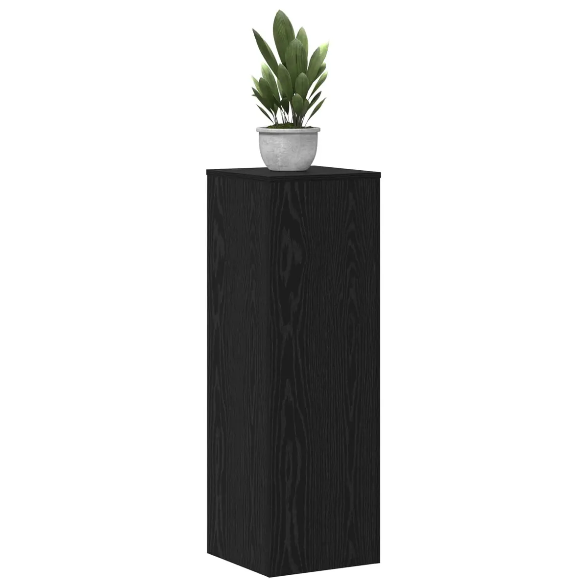 Plant Stand Engineered Wood 33 x 33 x 100 cm Black 2 Pieces