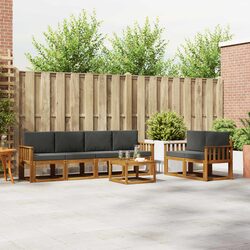 7-Piece Outdoor Sectional Sofa Set with Cushions
