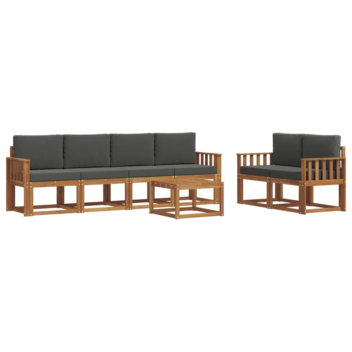 Outdoor Sofa Set 7 pcs Garden Sectional Furniture with Cushions Patio Lounge