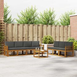 8-Piece Outdoor Sofa Set with Solid Acacia Wood