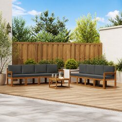 Premium 9 Piece Outdoor Sectional Sofa Set with Cushions