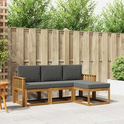 4-Piece Outdoor Sofa Set with Cushions in Modern Design