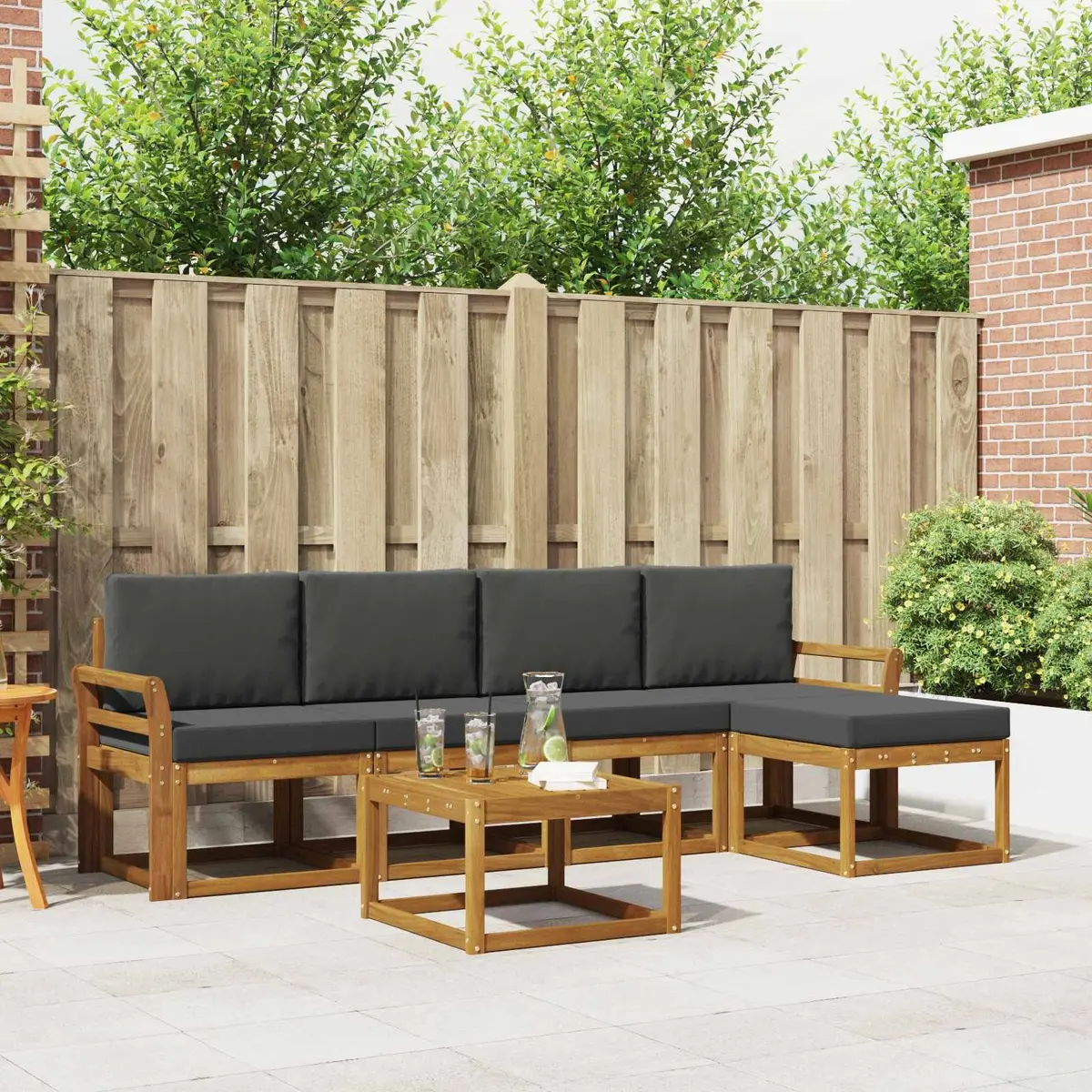6-Piece Outdoor Sectional Sofa Set for Patios
