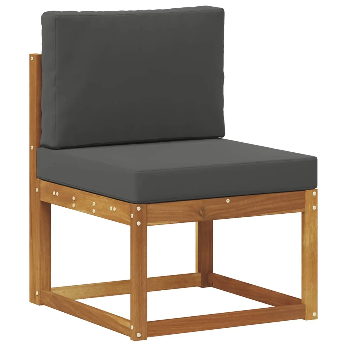 Outdoor Sofa Set Solid Acacia Wood 5 Pieces Brown