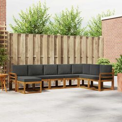 Stylish 8-Piece Outdoor Sofa Set with Cushions