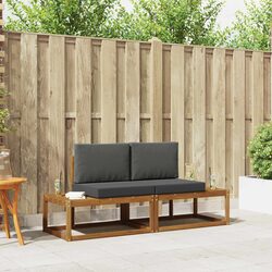 Beige Outdoor Sofa Set: 2-Piece Garden Furniture