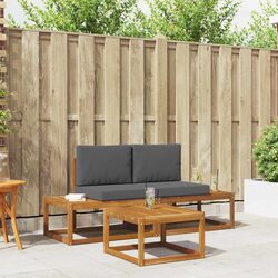 3-Piece Acacia Wood Outdoor Sofa Set for Garden