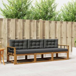 3 Piece Modular Outdoor Sofa Set for Garden and Patio