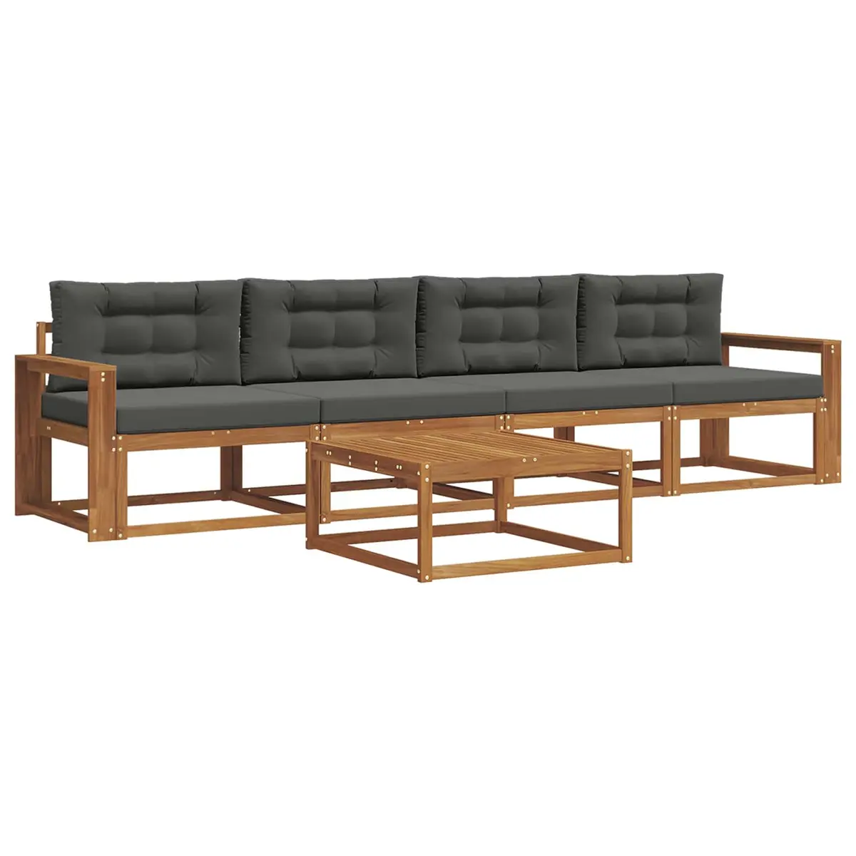 5-Piece Outdoor Sectional Sofa Set with Cushions