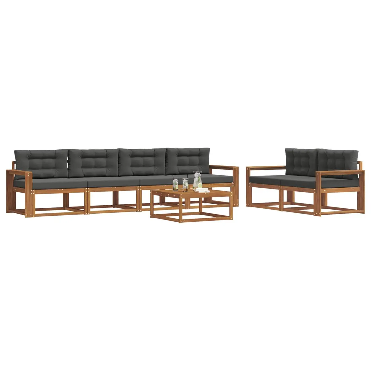 Outdoor Sectional Sofa Set 7 pcs