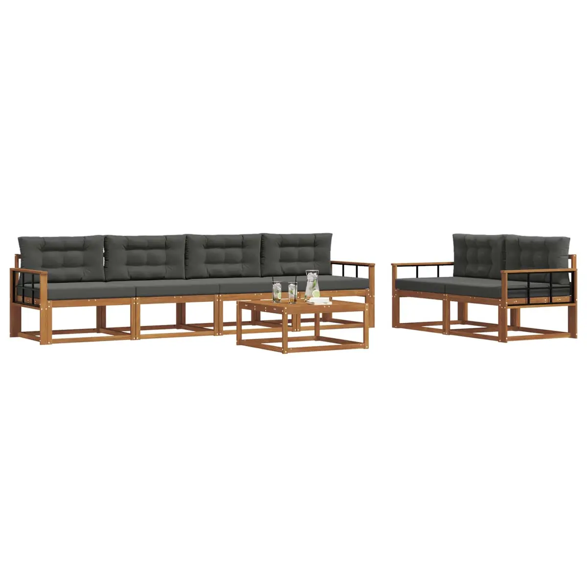 7-Piece Modular Outdoor Sectional Sofa Set