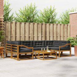 7-Piece Outdoor Sectional Sofa Set with Cushions