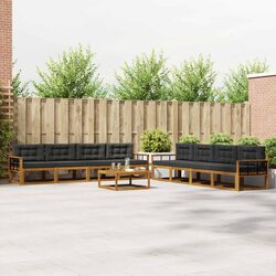 Durable 9-Piece Outdoor Sectional Sofa Set for Patios