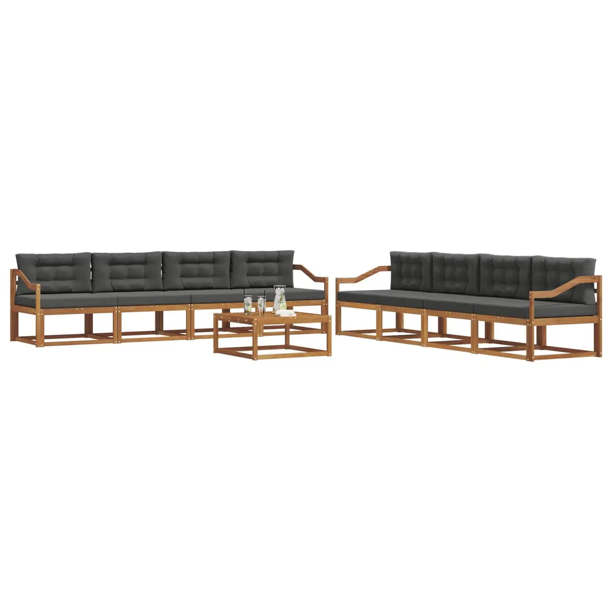 9-Piece Outdoor Sectional Sofa Set for Patio