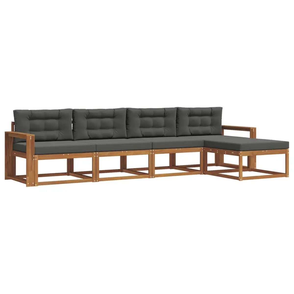 5 Piece Modular Outdoor Sofa Set with Cushions