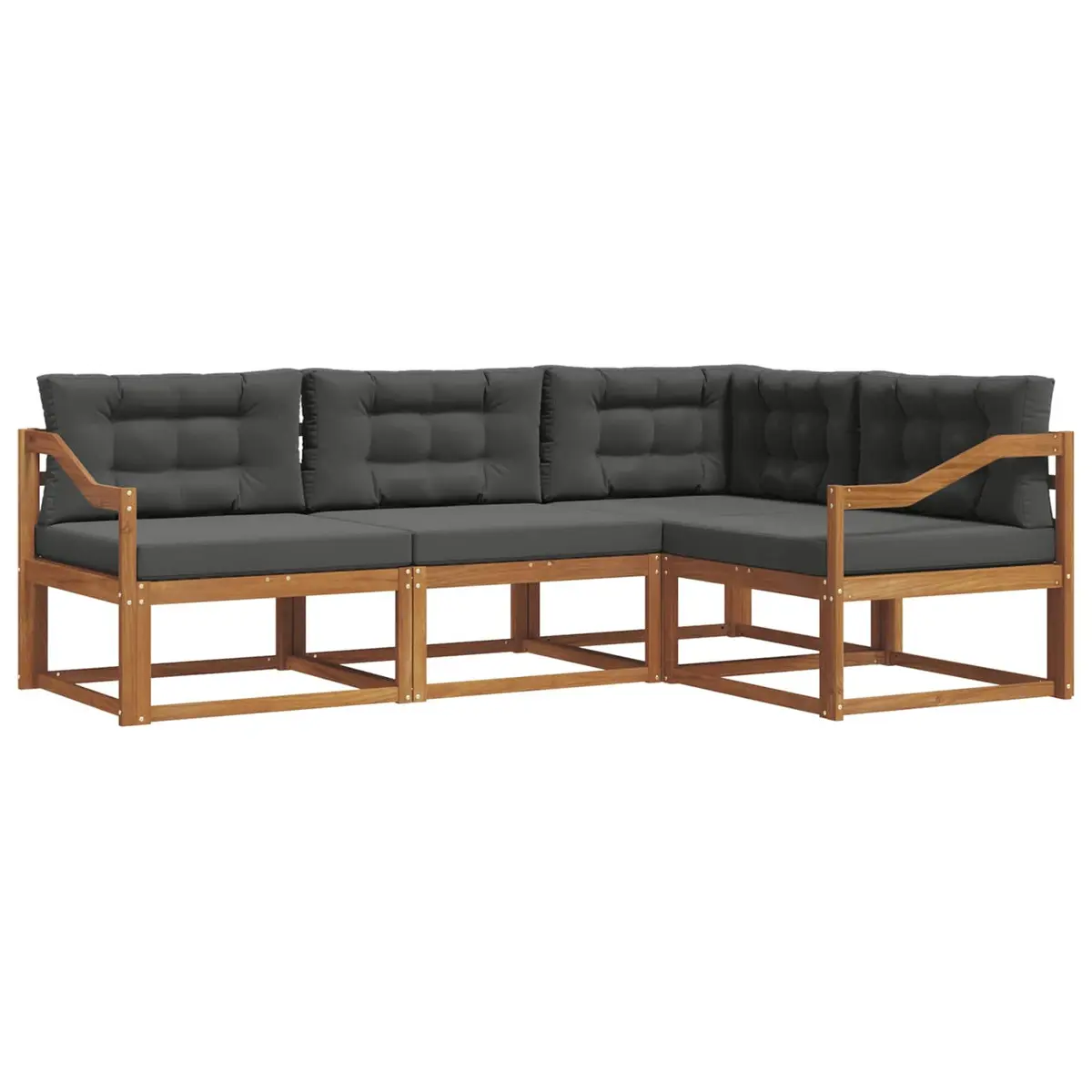4-Piece Outdoor Sectional Sofa Set with Cushions
