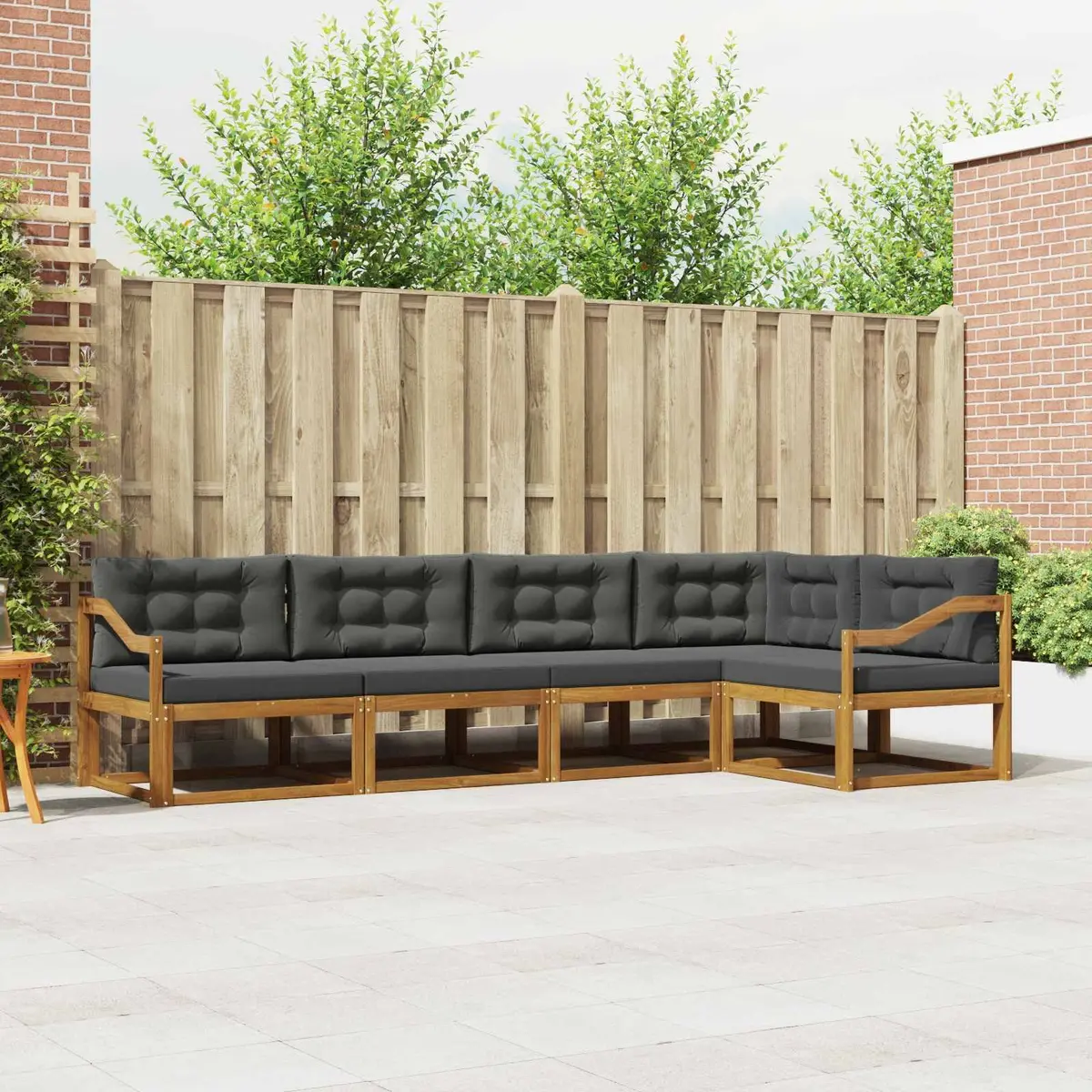5-Piece Modular Outdoor Sofa Set in Brown