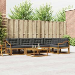 Modular 6-Piece Outdoor Sectional Sofa with Cushions
