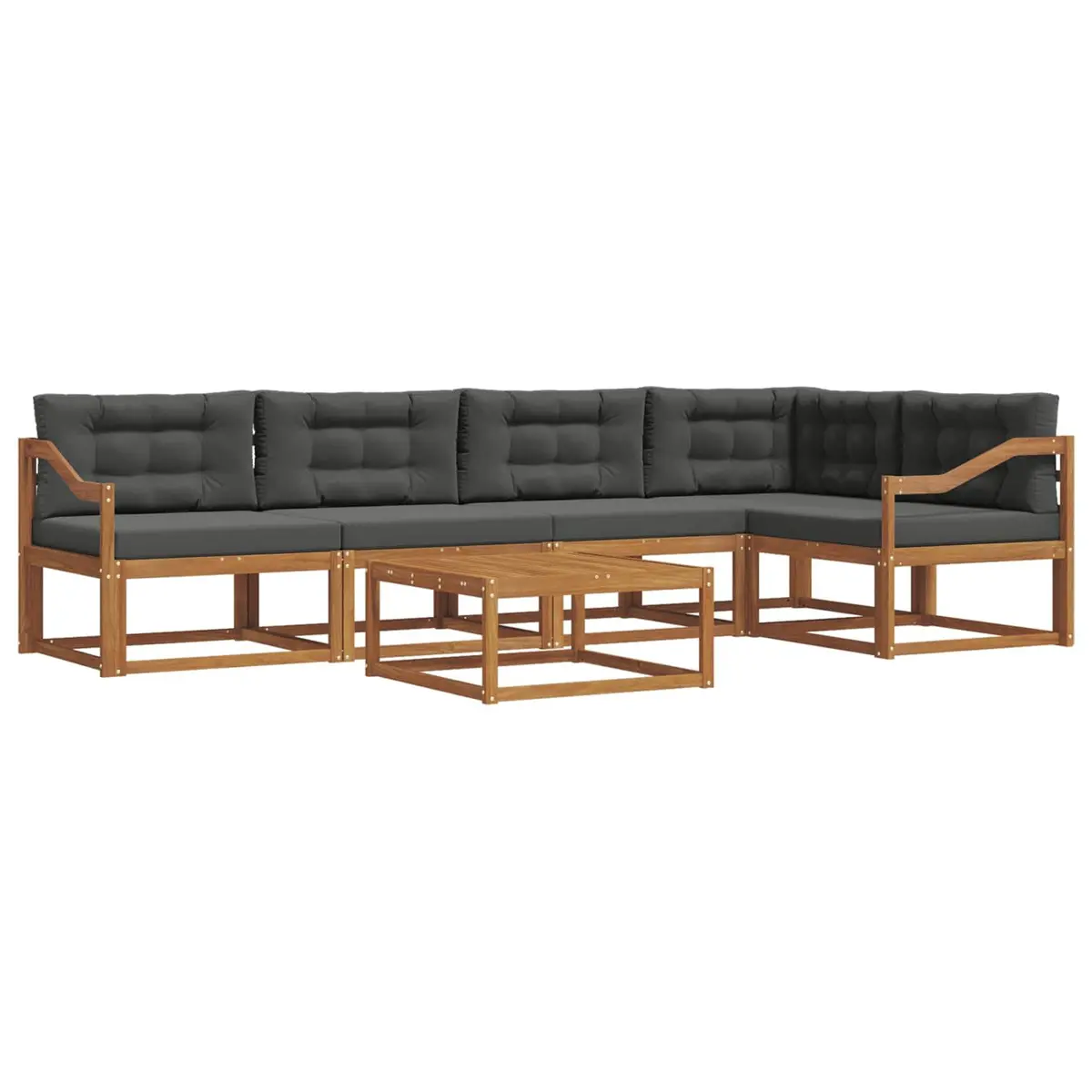 Modular 6-Piece Outdoor Sectional Sofa with Cushions