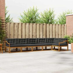 6-Piece Modular Outdoor Sofa Set with Cushions