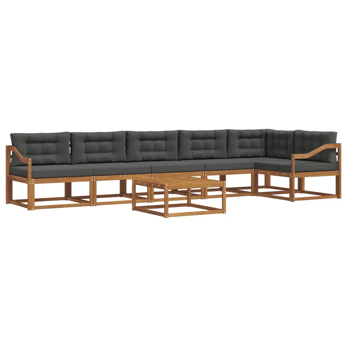 Outdoor Sectional Sofa Set 7-Piece Garden Patio Furniture Modular Lounge Suite