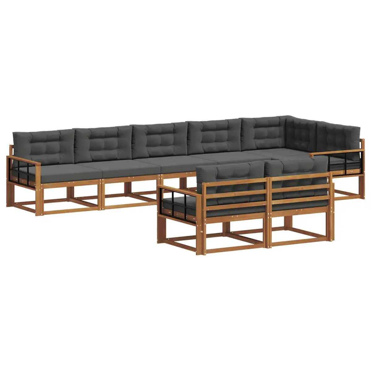 8-Piece Outdoor Sectional Sofa Set for Relaxation