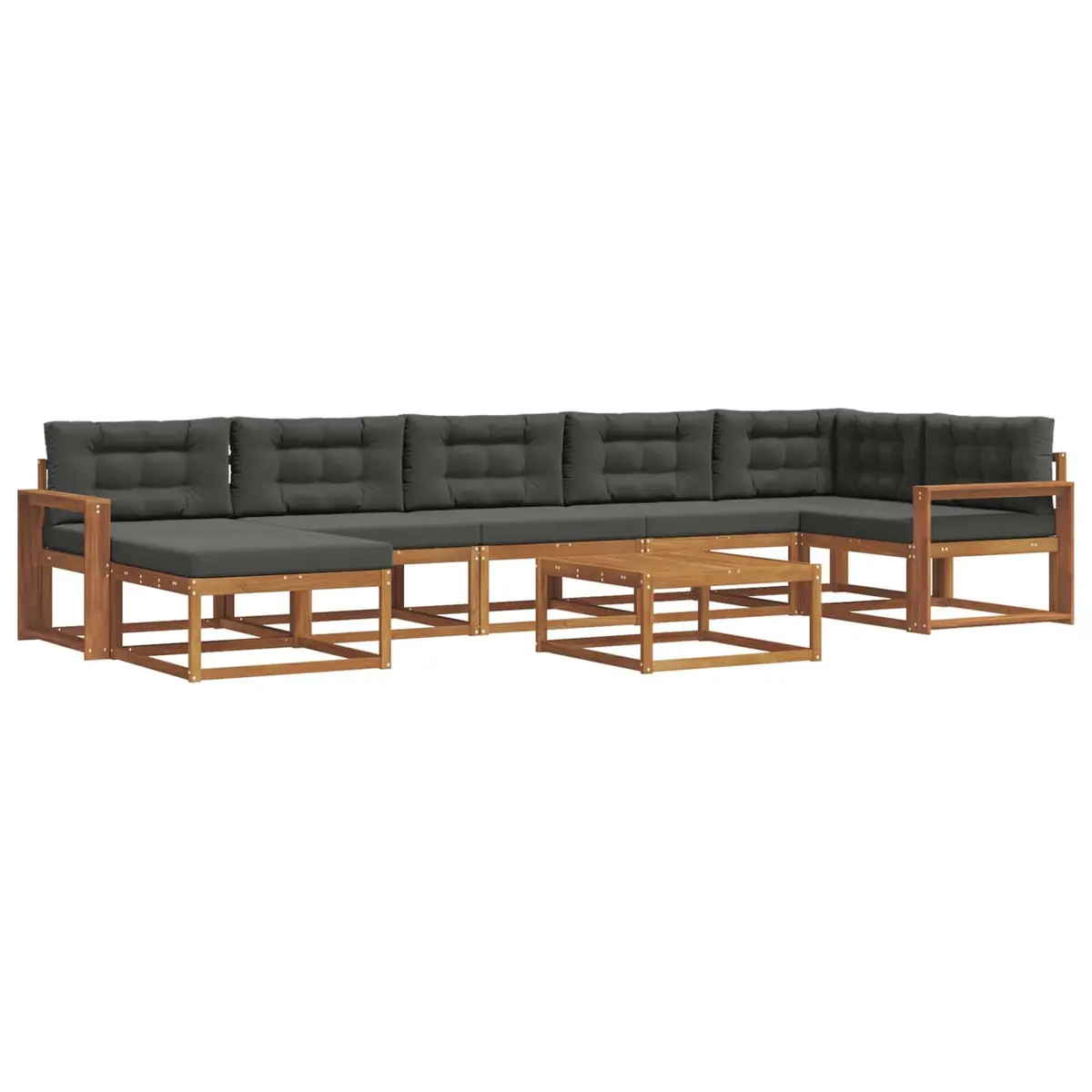 8-Piece Outdoor Sectional Sofa Set with Cushions