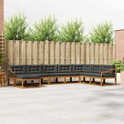 8-Piece Outdoor Sectional Sofa Set in Brown