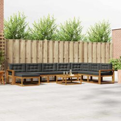 Elegant 9-Piece Outdoor Sectional Sofa Set with Cushions