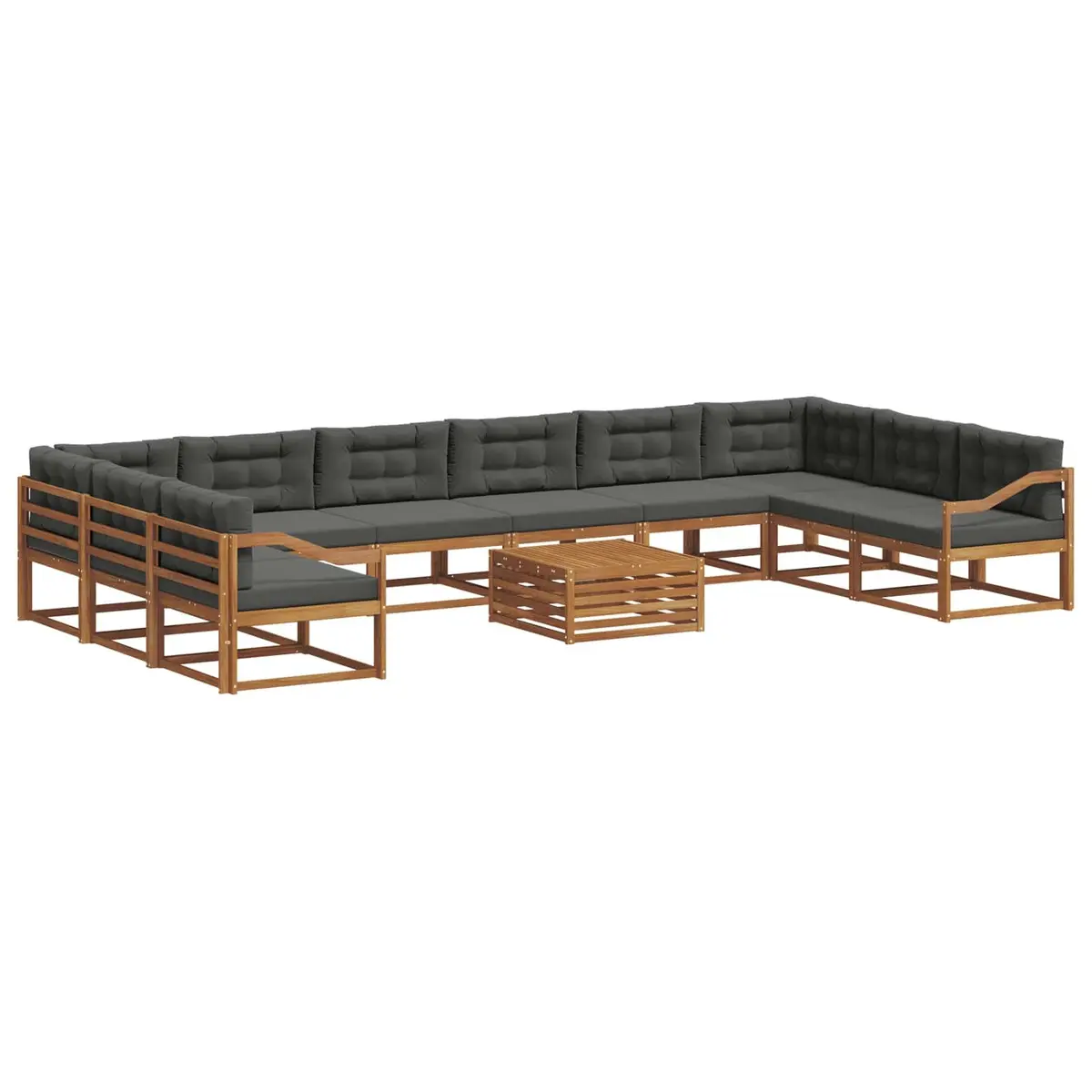 11-Piece Outdoor Sectional Sofa Set for Comfort