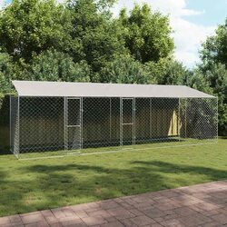 Heavy-Duty Outdoor Dog Cage with Roof 800 x 200 x 256 cm