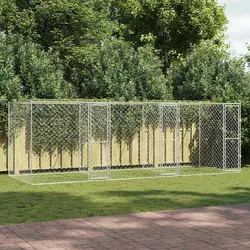 Galvanised Steel Large Breed Dog Cage for Outdoor Use 600 x 200 x 200 cm