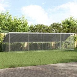 Durable Chicken Cage Set of 4 Silver 800 x 200 x 200 cm