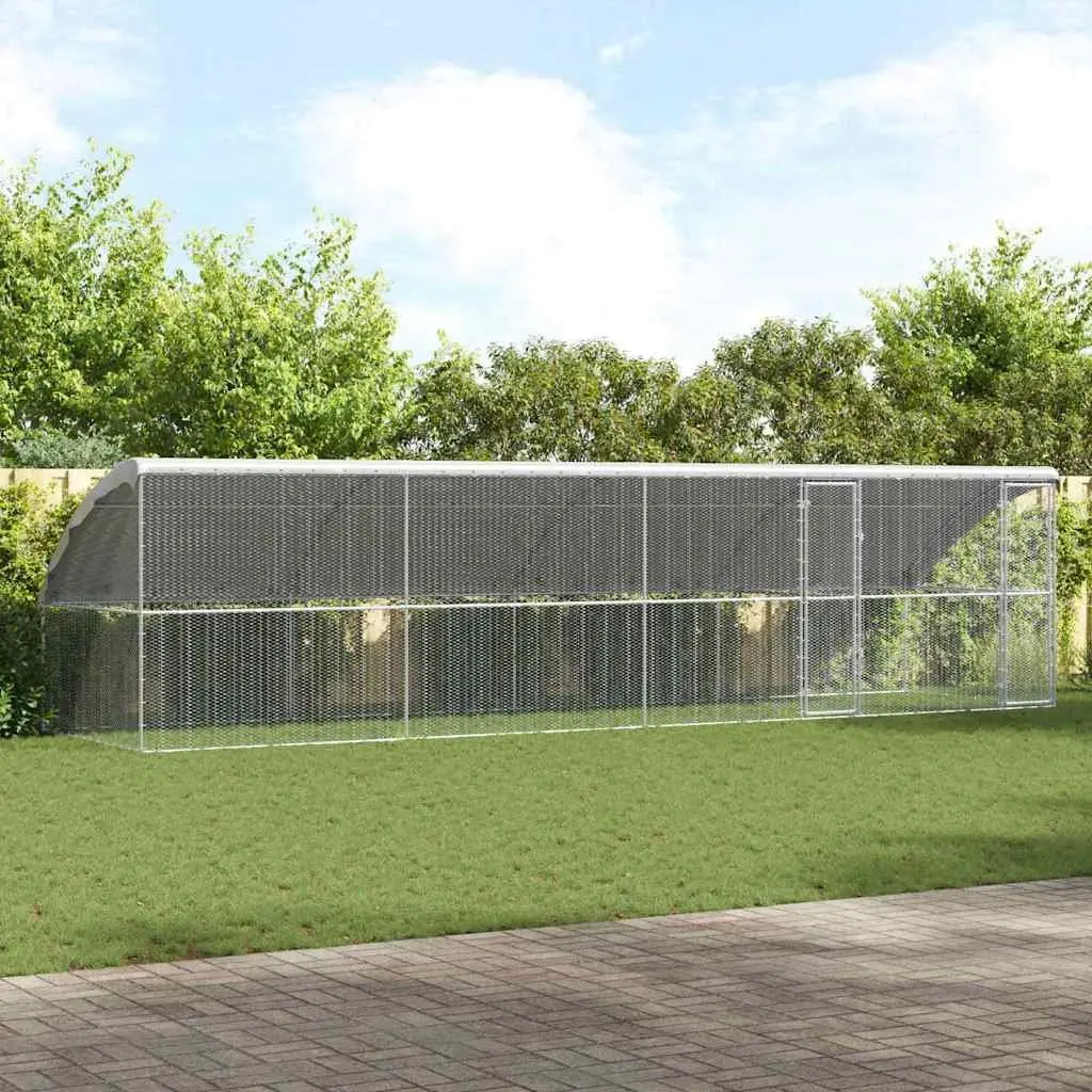 Galvanised Steel Chicken Cage for Outdoor Use